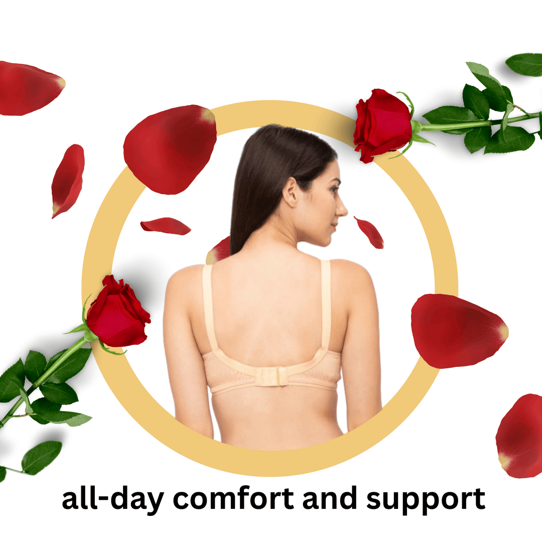 Cotton Bra with Red Flower - SARSHION